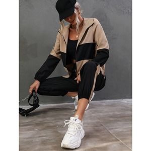 🌟 BRAND NEW, never worn Essnce Two Tone Zip Up Hooded Jacket & Pants